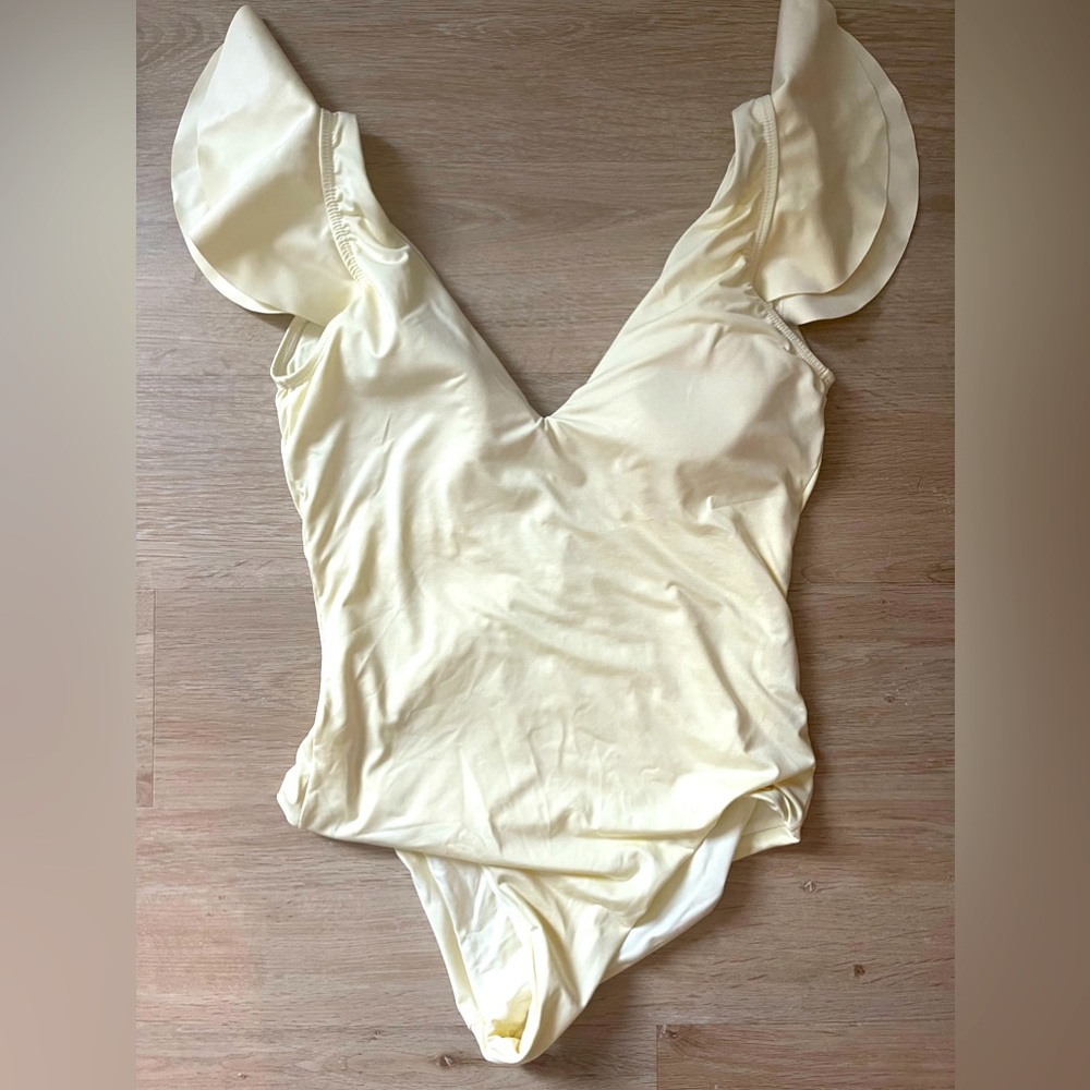 BUTTER YELLOW SWIMSUIT, SZ XL